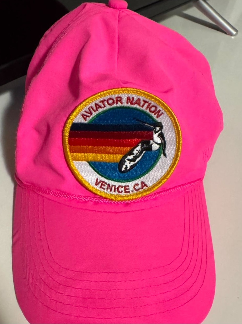 Aviator Nation Hot Pink Patch Baseball Cap